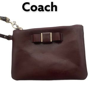 Coach Darcy Bow Wristlet Sherry Brown